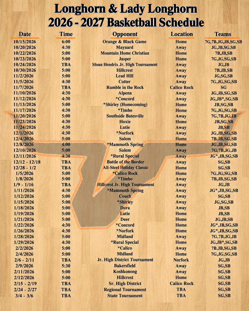 2026-27 Revised Basketball Schedule