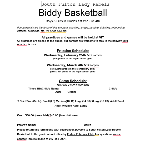 Biddy Basketball