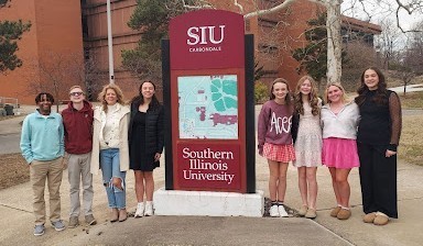 Science Fair Students in front of SIU