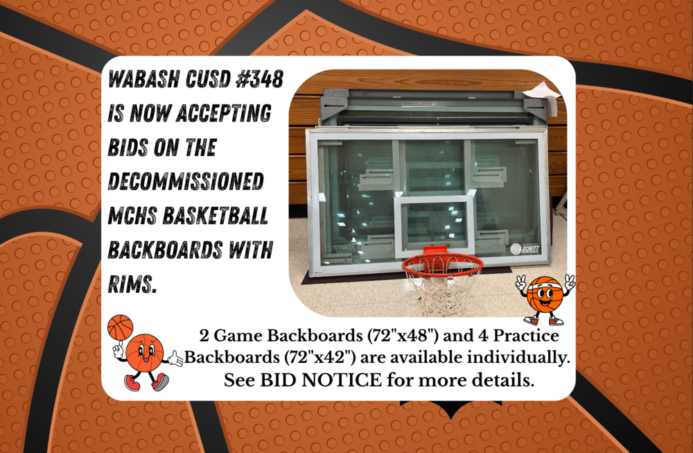 Basketball Backboard Bid announcement