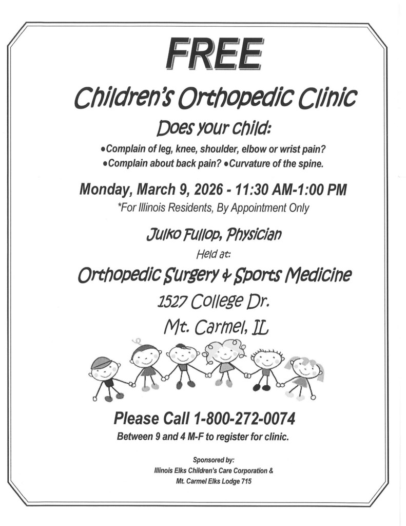 Children's Orthopedic Clinic flyer