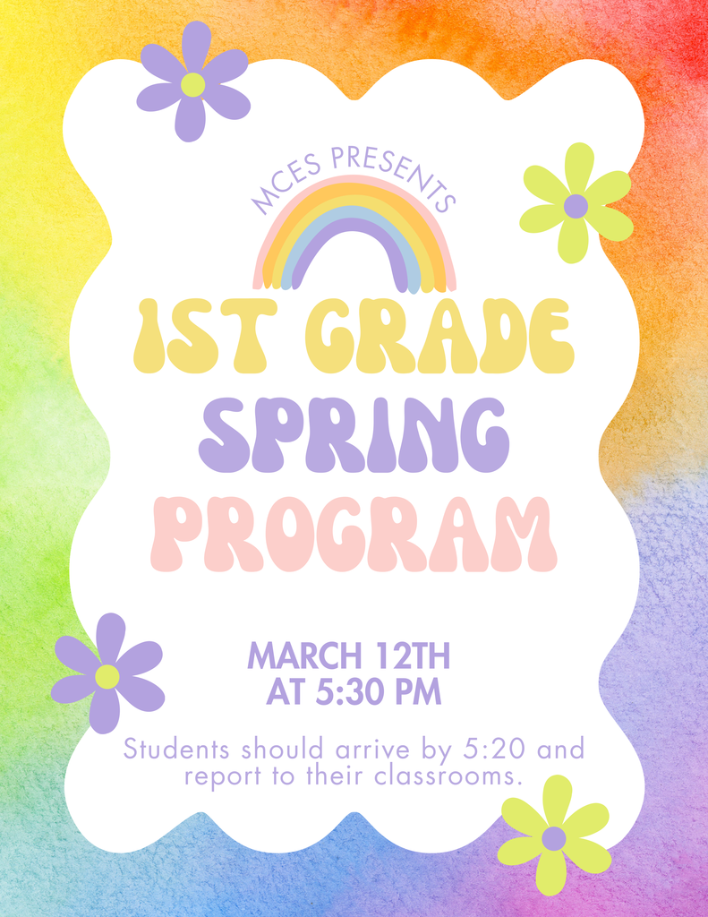 1st Grade Music Program flyer