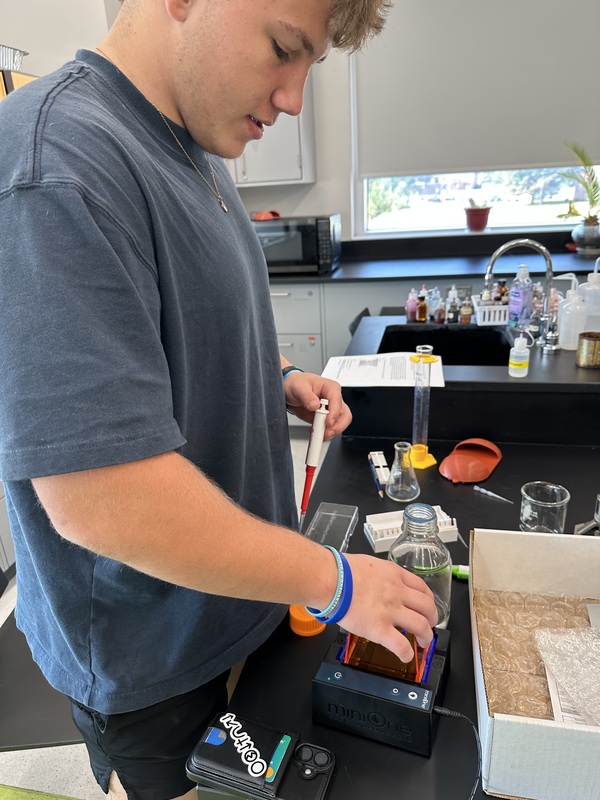 student at field trip