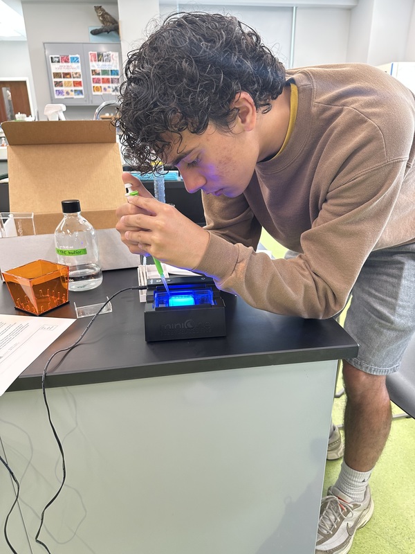 student at field trip