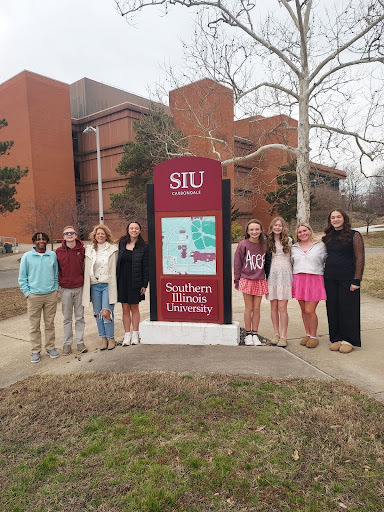 Science Fair Students in front of SIU