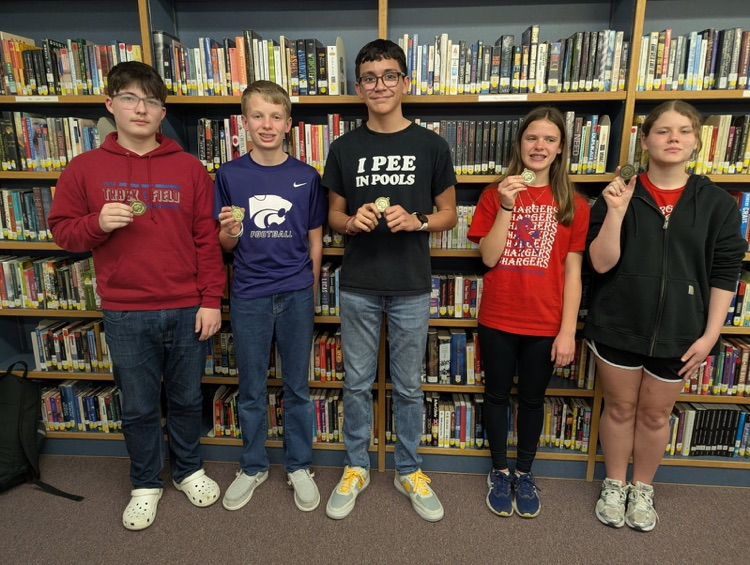 JH varsity quiz bowl Flint Hills Junior League champs!