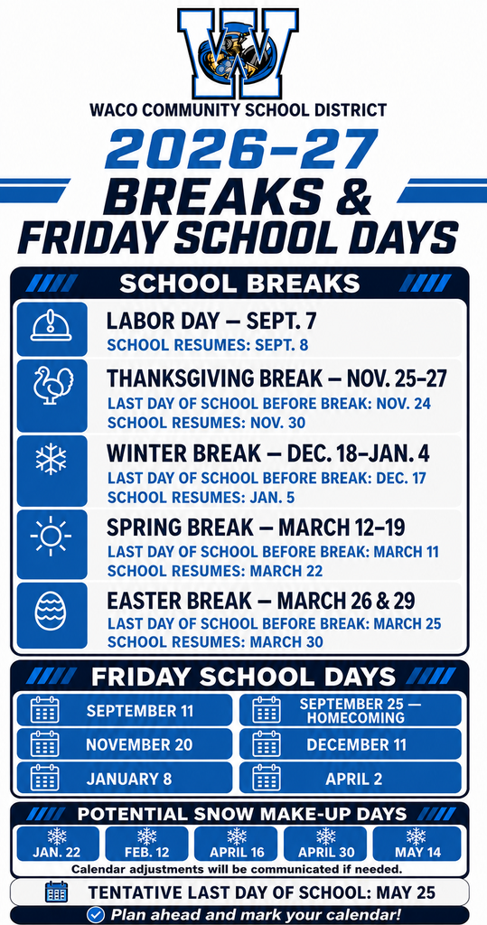 breaks and friday school days