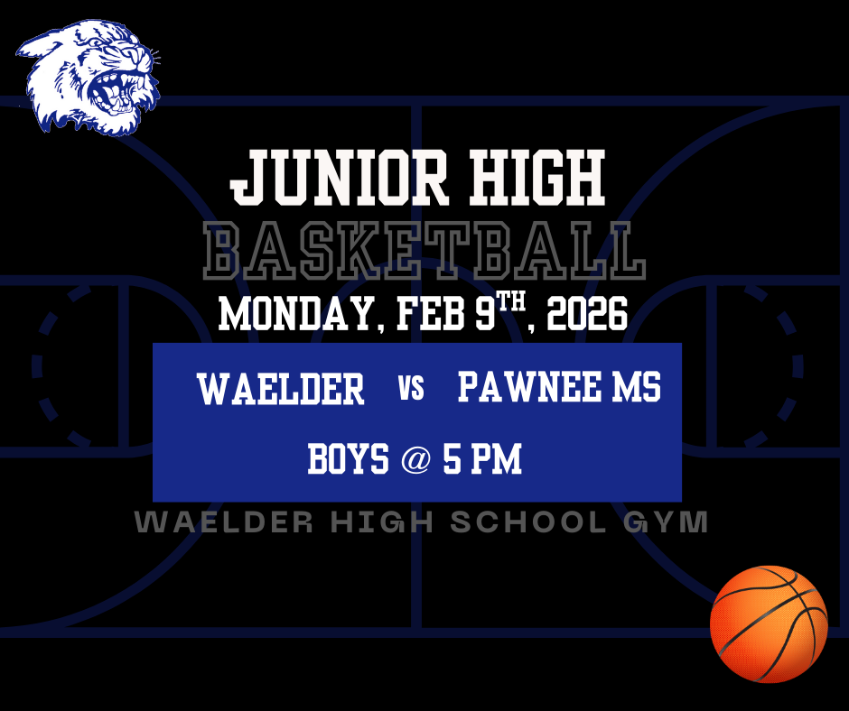 Junior High Basketball,  Feb 9th 2026. game starts at 5 pm