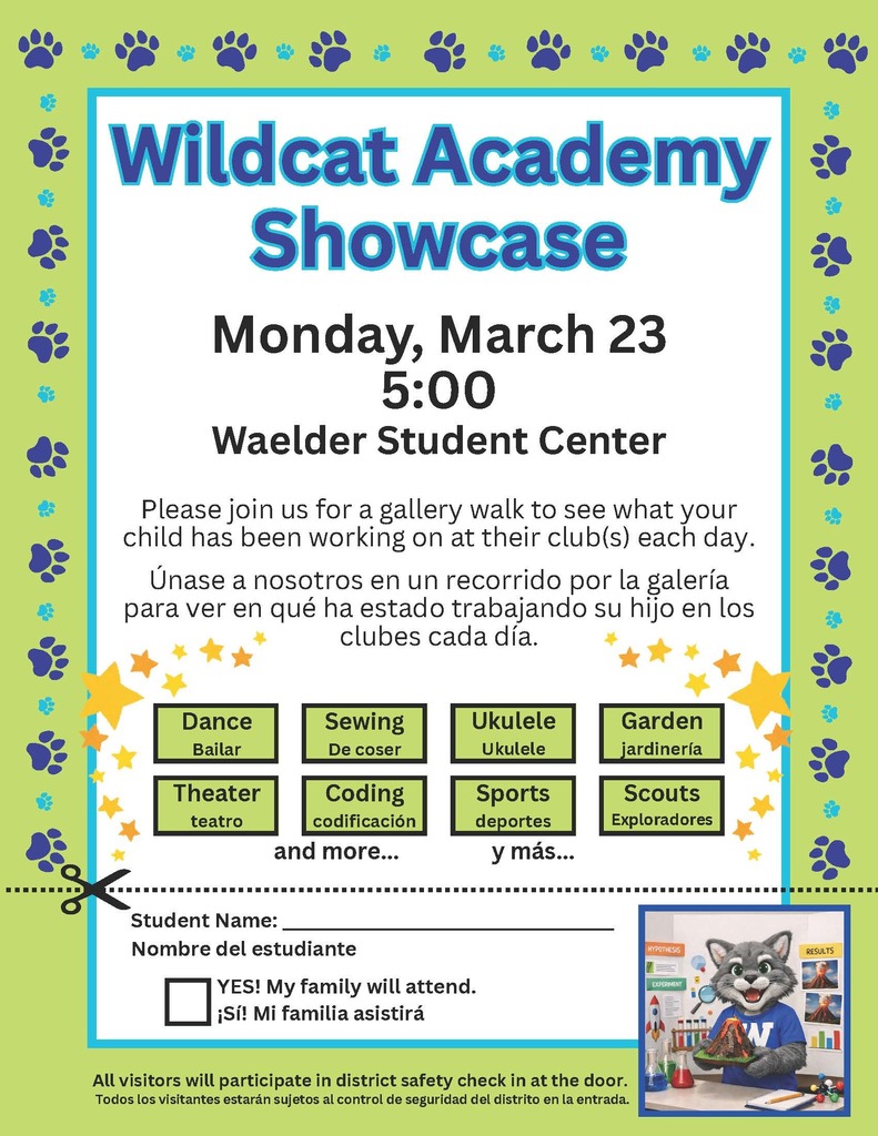 Wildcat Academy Showcase @ 5:00 pm 3/23/26