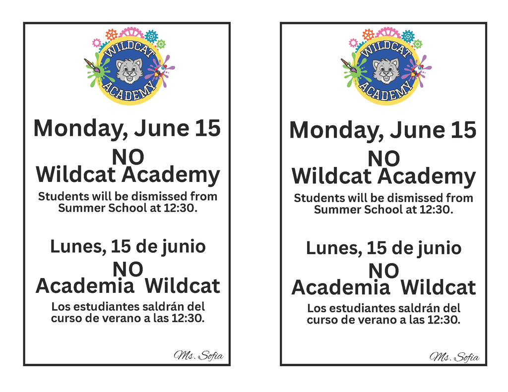 No Wildcat Academy, June 15th. 