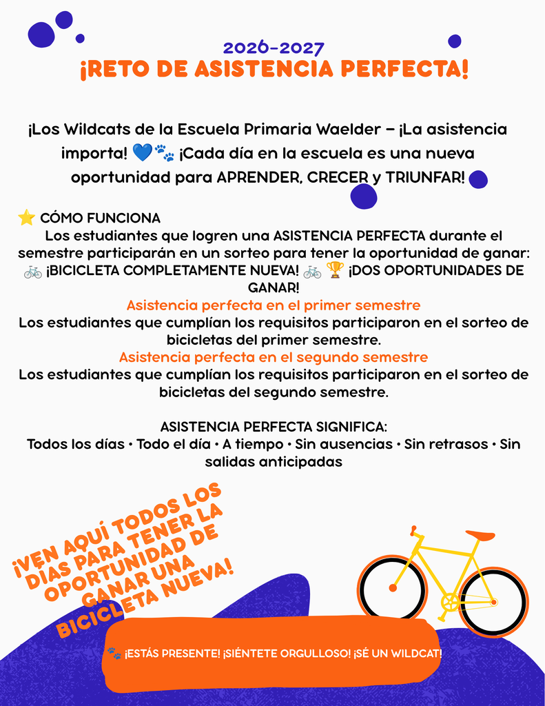 Perfect Attendance Flyer-Spanish