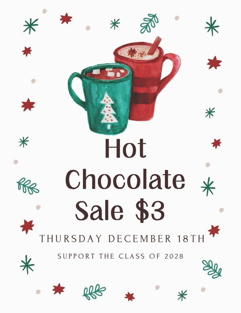 Hot Chocolate Sale on Thursday