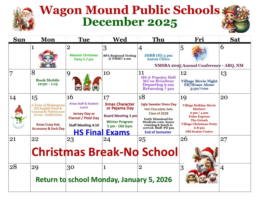 December Calendar 2025