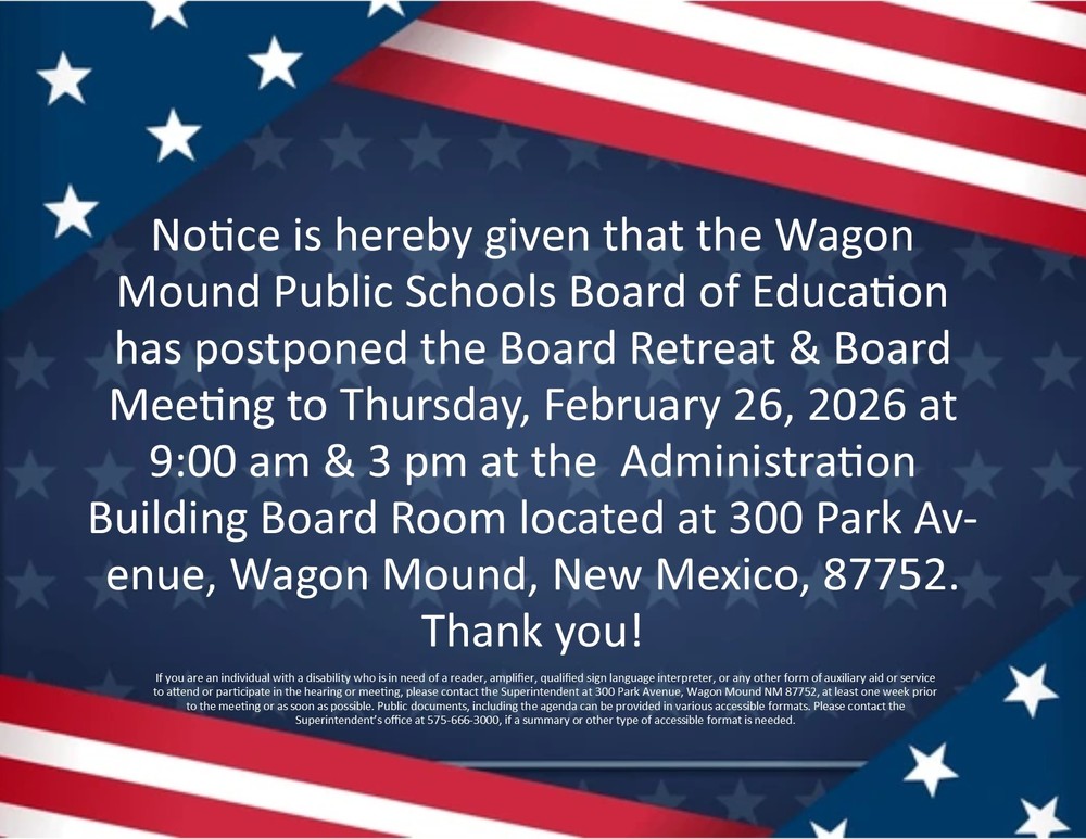 Board Retreat Re-Scheduled