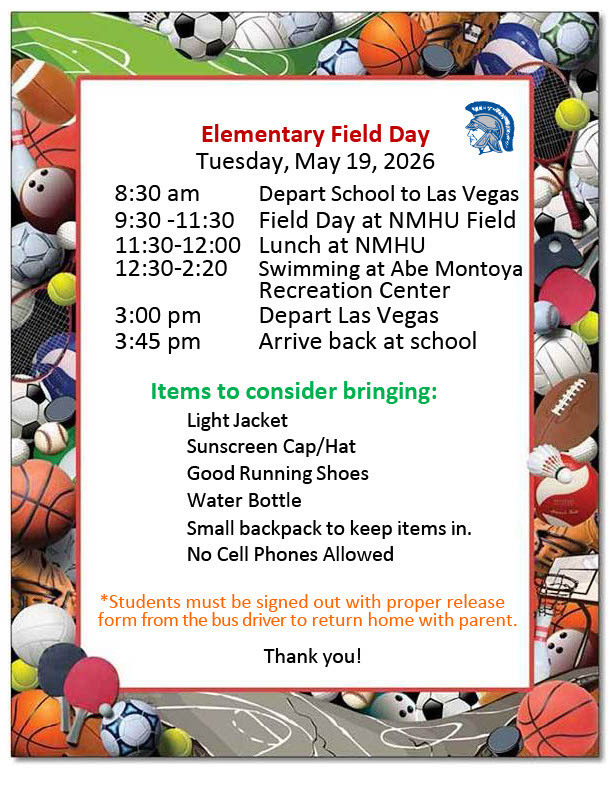 Elementary Field Day Schedule