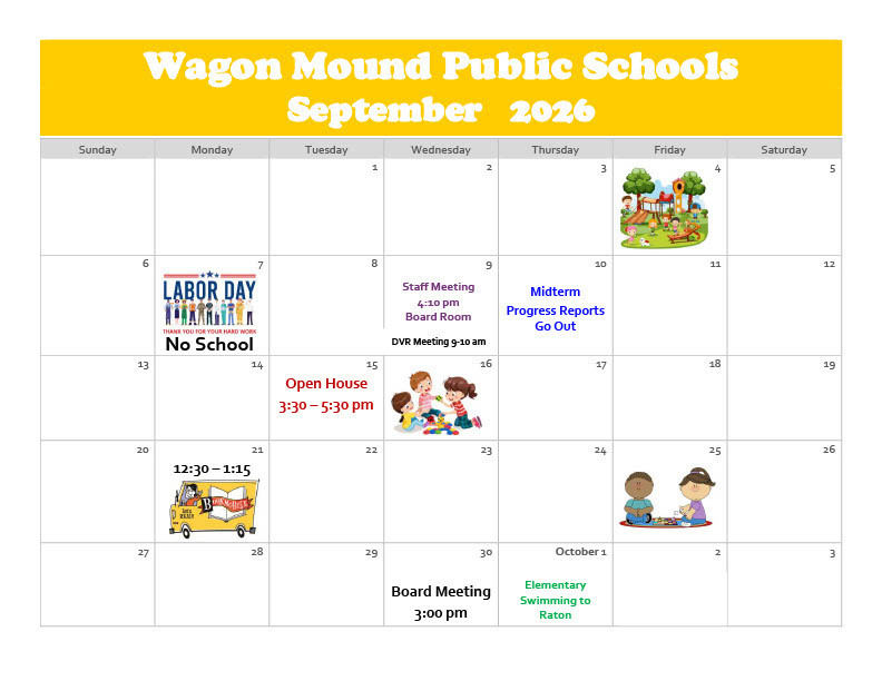 September Calendar 2026