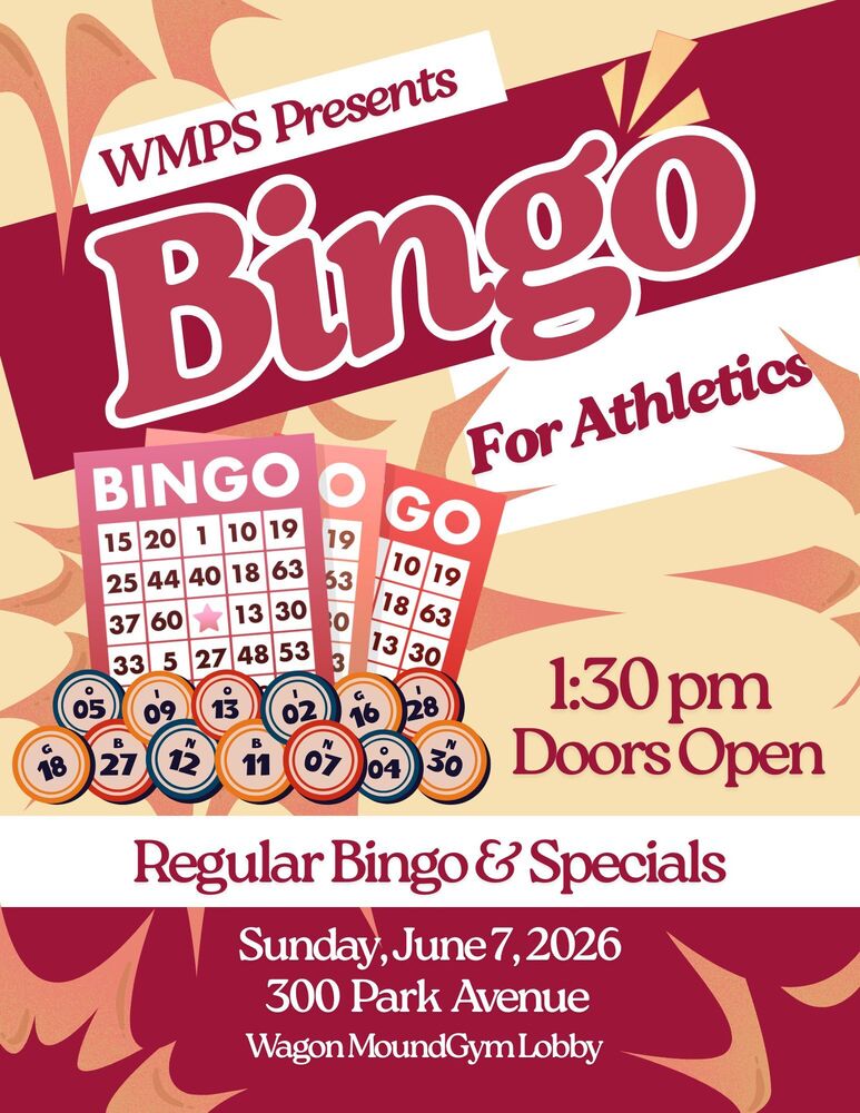 Bingo for Athletics - June 7, 2026