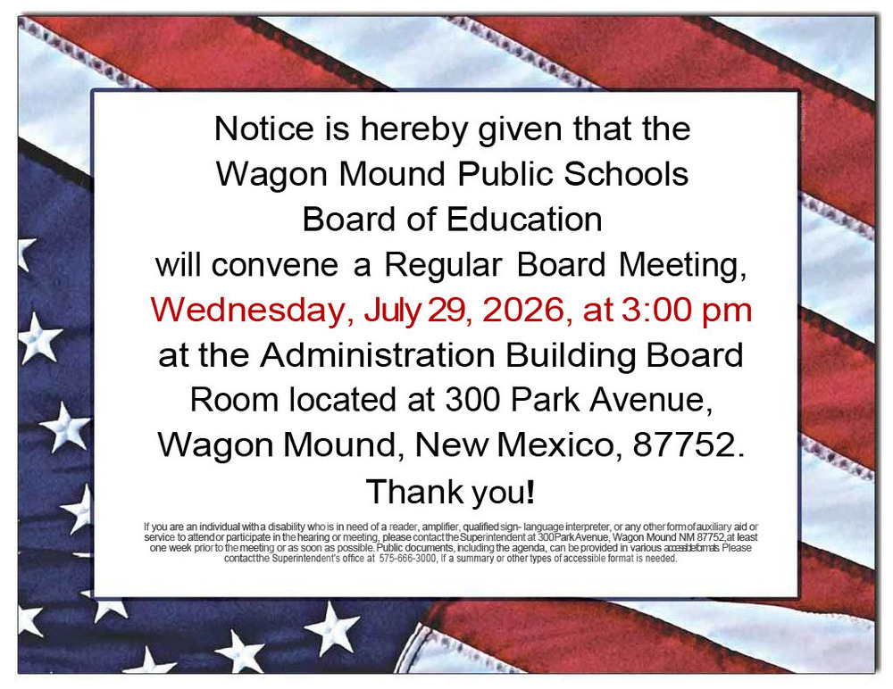 July 29, 2026 Board Meeting