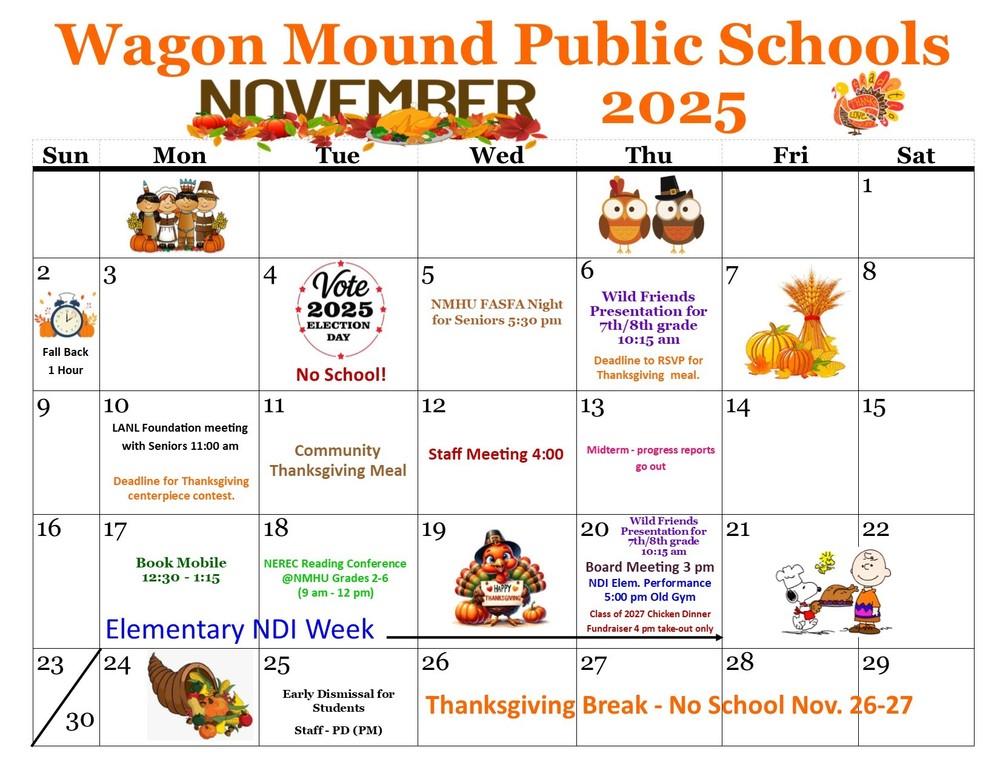November Calendar 2025