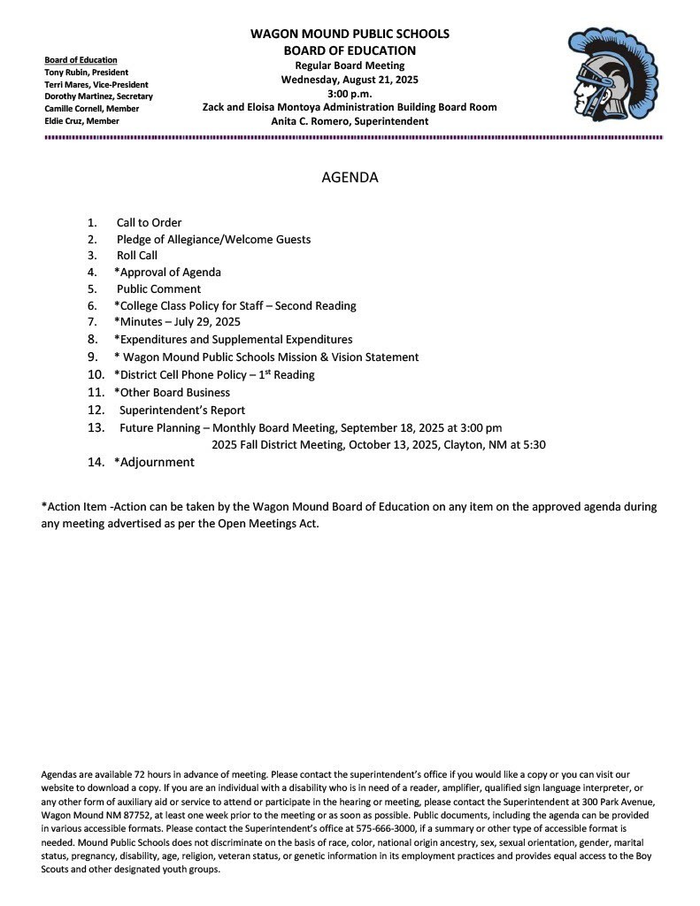 August Board Meeting  2025