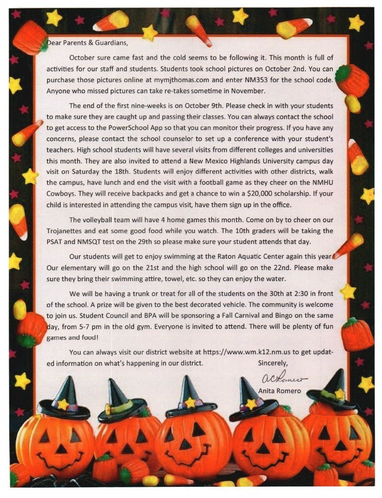 Ocotber Newsletter 2025