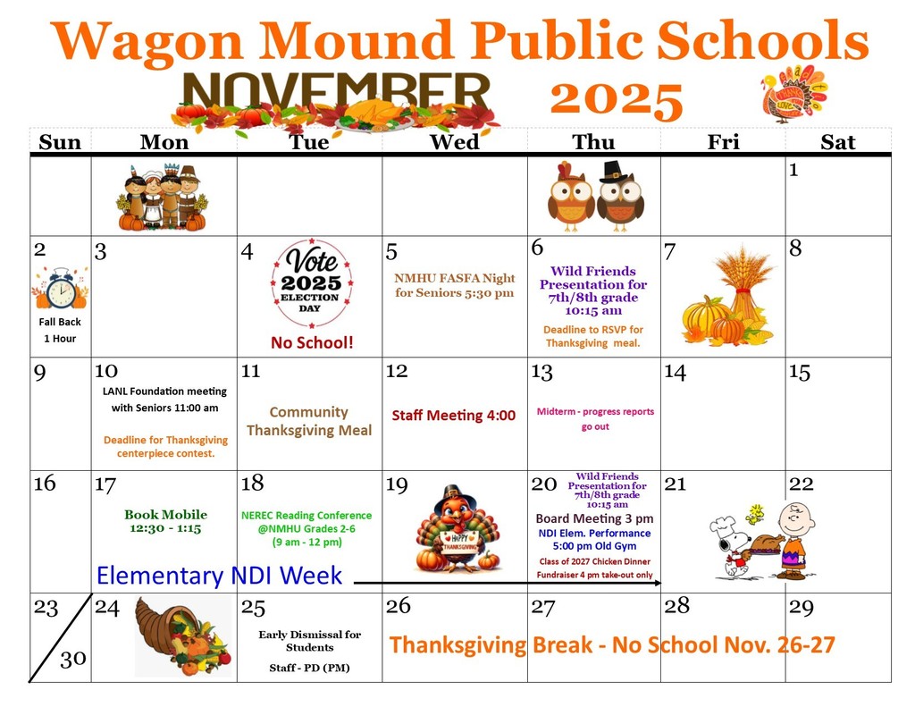 November Calendar 2025