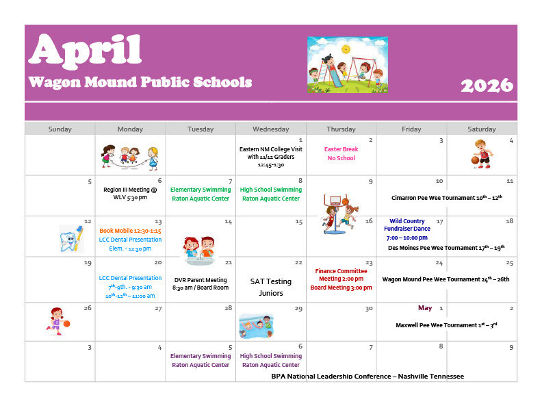 April Calendar 2026