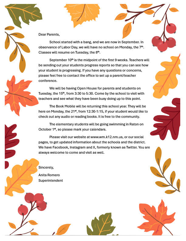 September Newsletter 2026