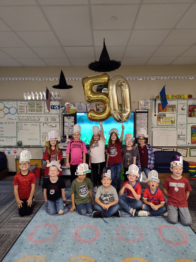 pics of students celebrating 50 days of school