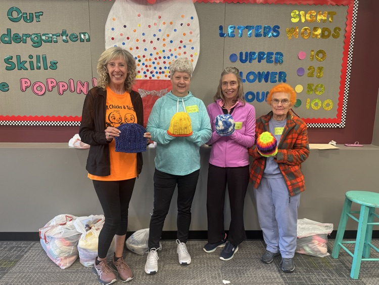 fit chicks made stocking caps for kindergarten kids