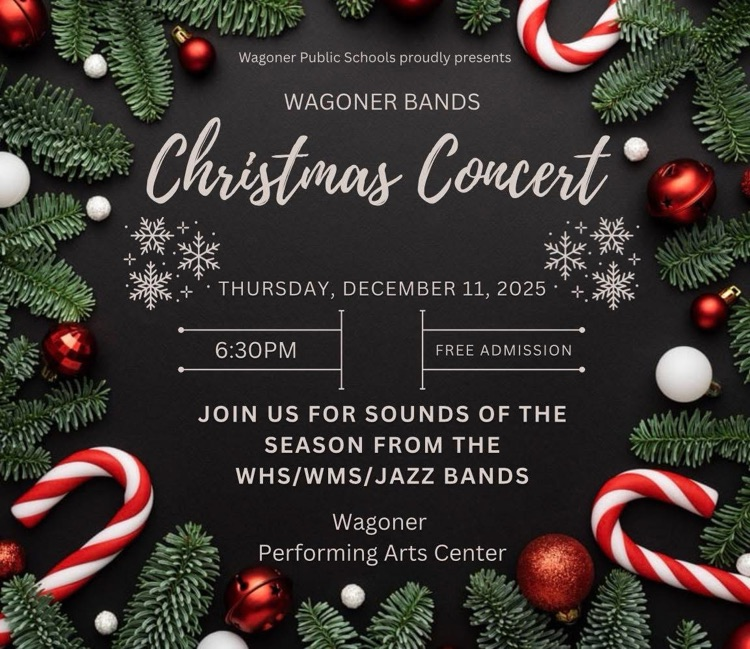 Christa’s band concert Dec 11 6:30 at the pac