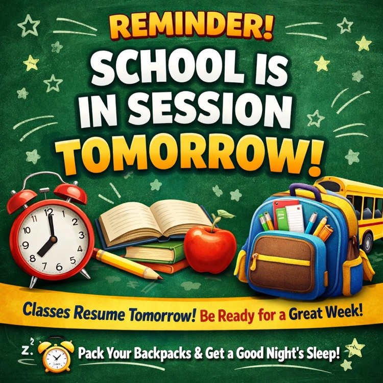 school is in session tomorrow 