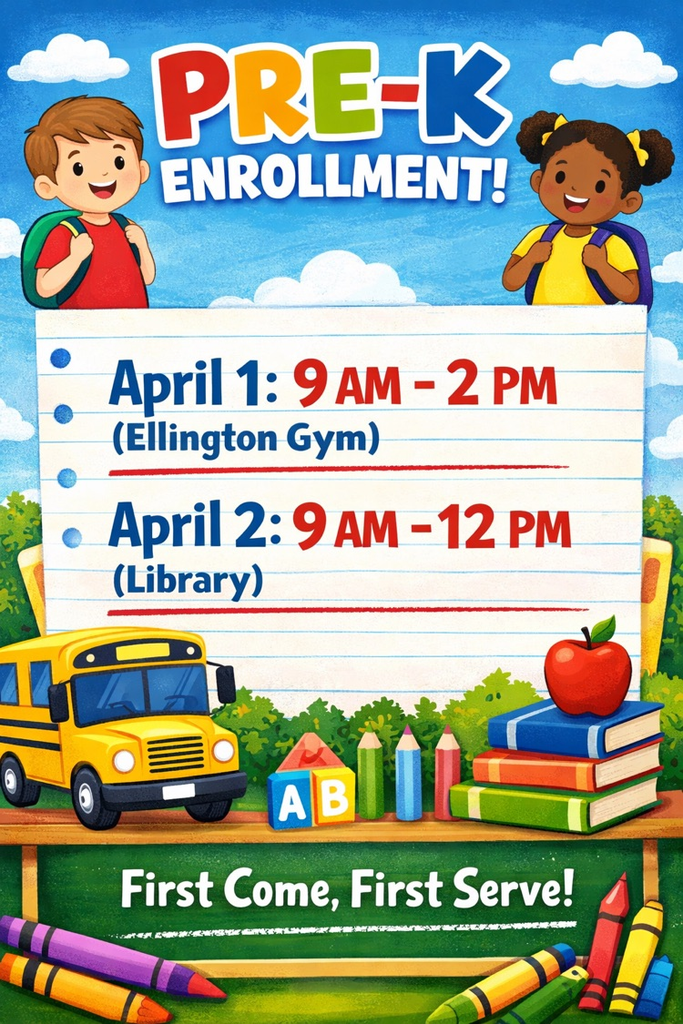 pre-K enrollment April 1-2