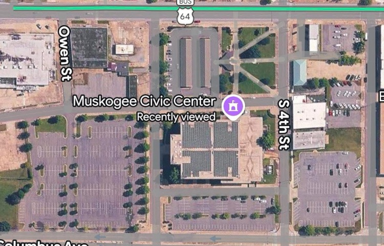 Muskogee civic center parking