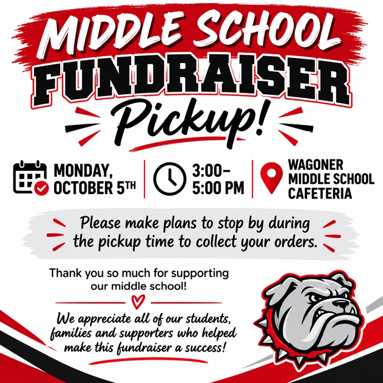 next Monday middle school fundraiser pick up