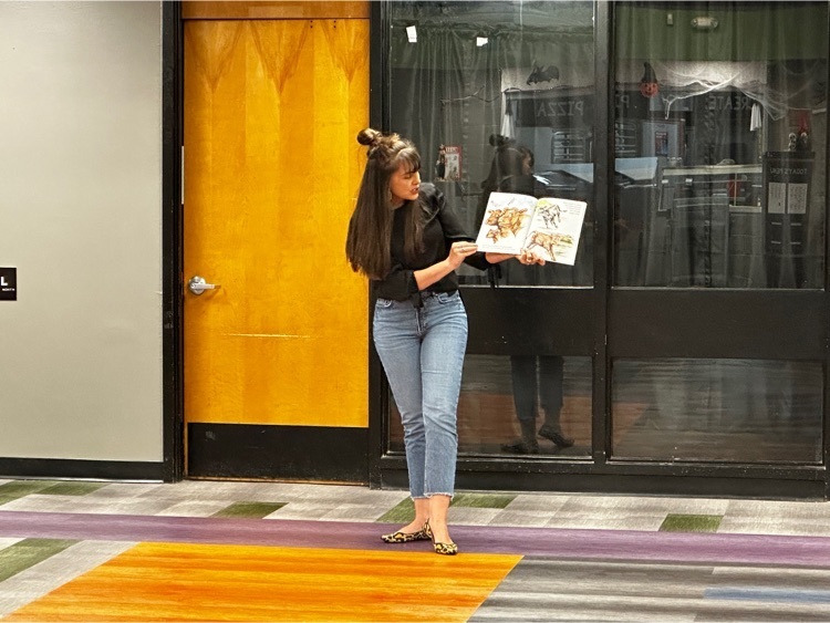 Anna Brown reading to students 