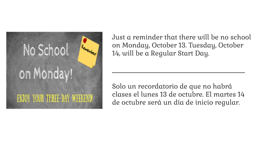 No School Flyer