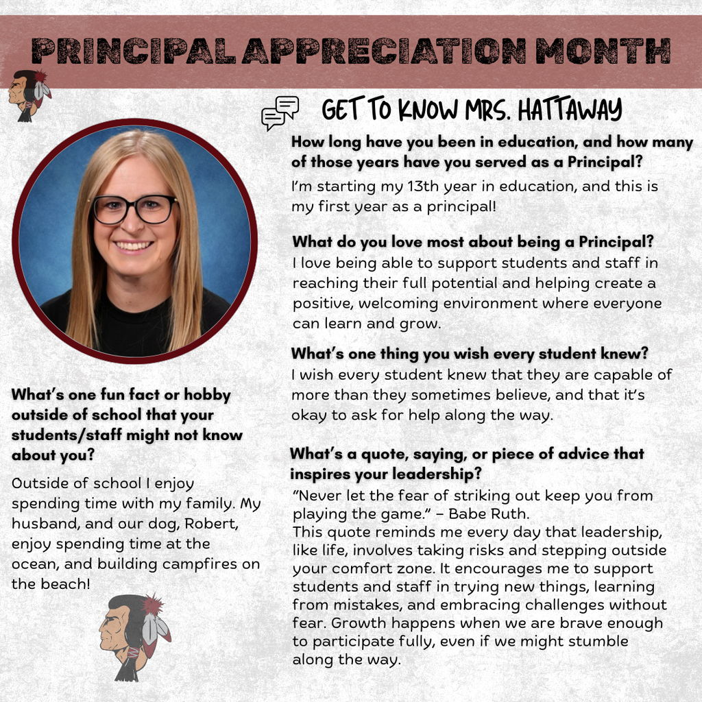 Principal Appreciation Month - Mrs. Hattaway