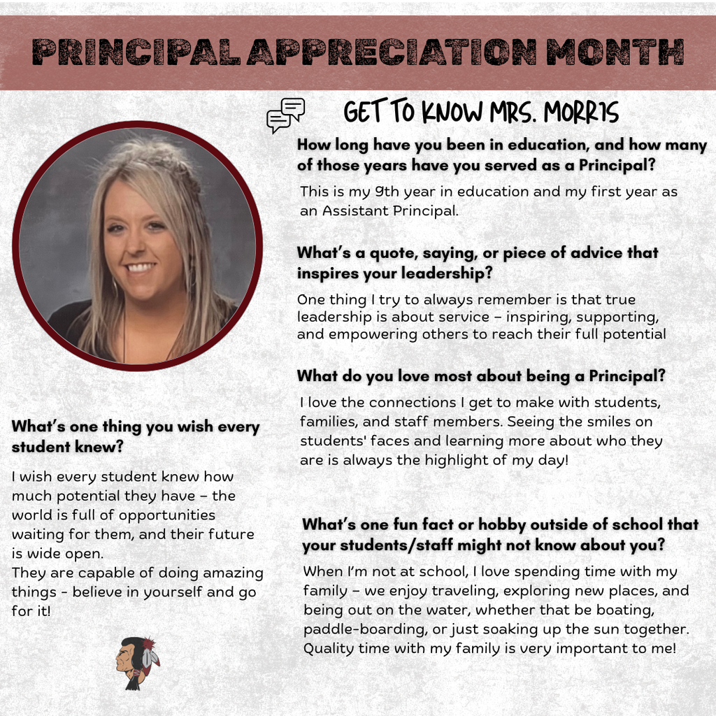 Principal Appreciation Month - Mrs. Morris