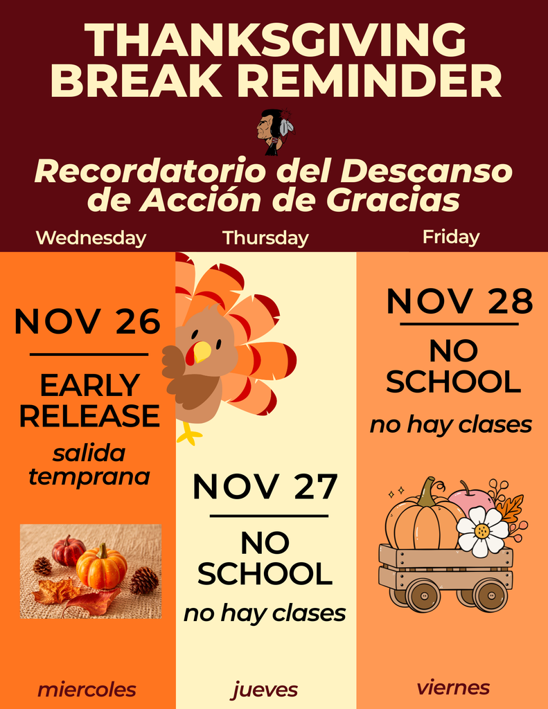 Thanksgiving Break schedule