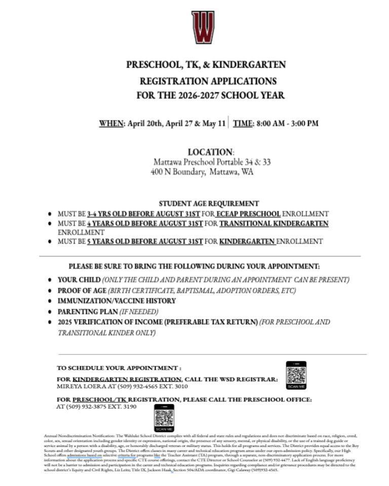 Registration Applications for the 26-27 SY