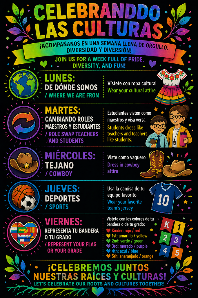 April  27 - May 1 Spirit Week! 