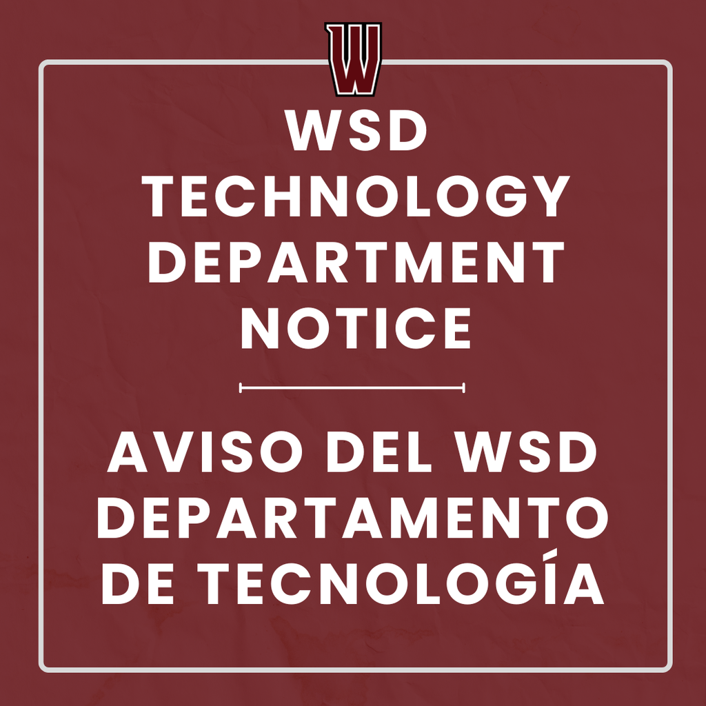 WSD Tech notice