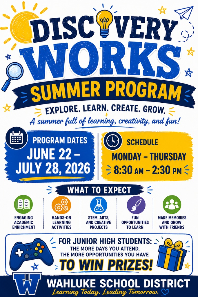 discovery works summer program English flyer