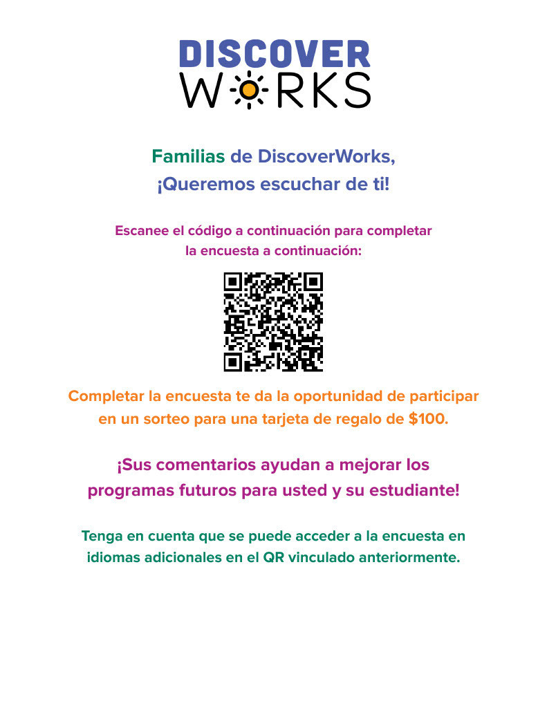 DiscoveryWorks Summer Learning Program Survey- Spanish