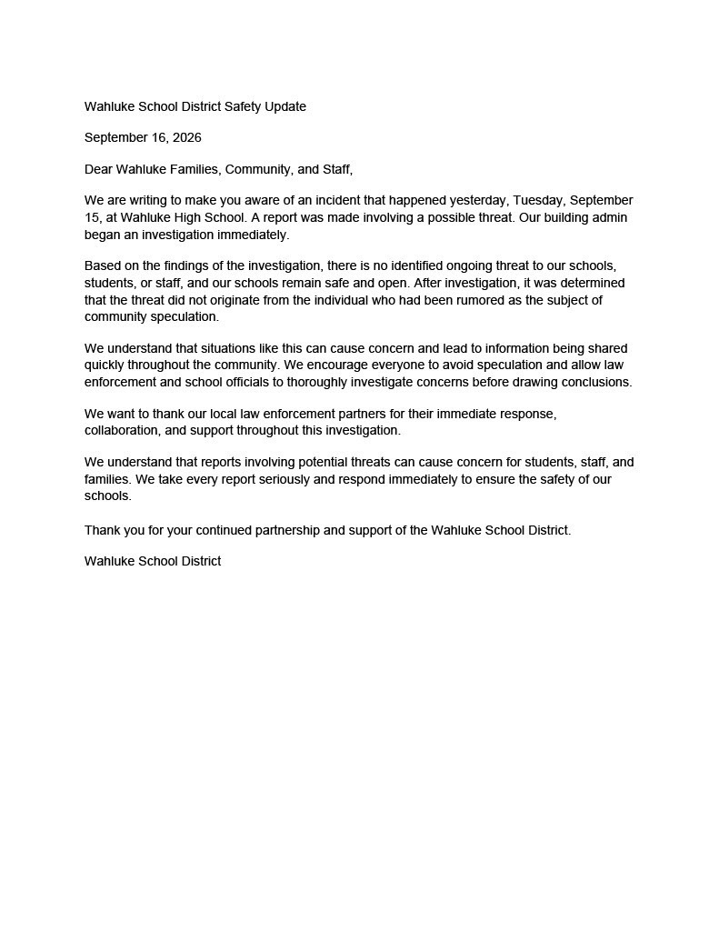 WSD Notice 9/16/2026
