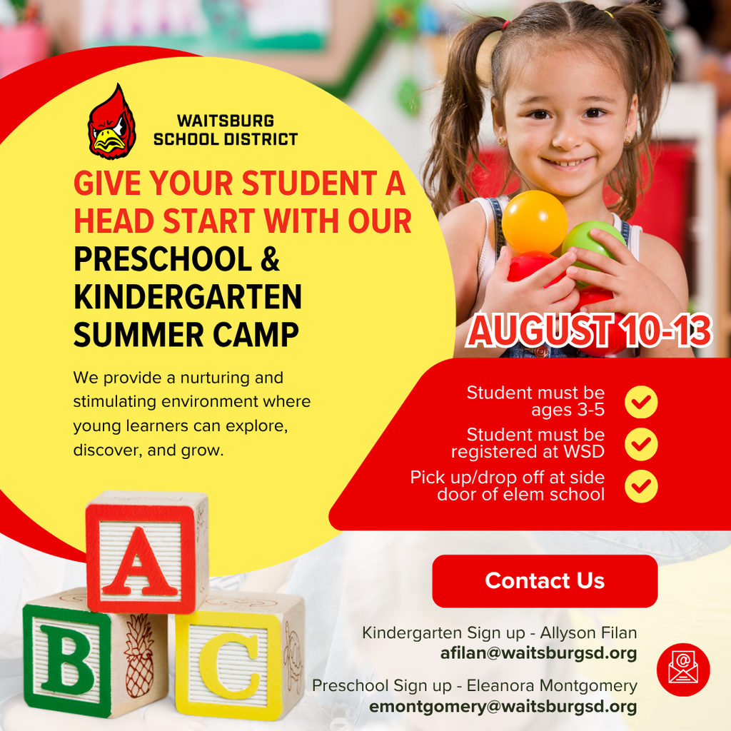 Preschool and Kinder Summer Camp Information