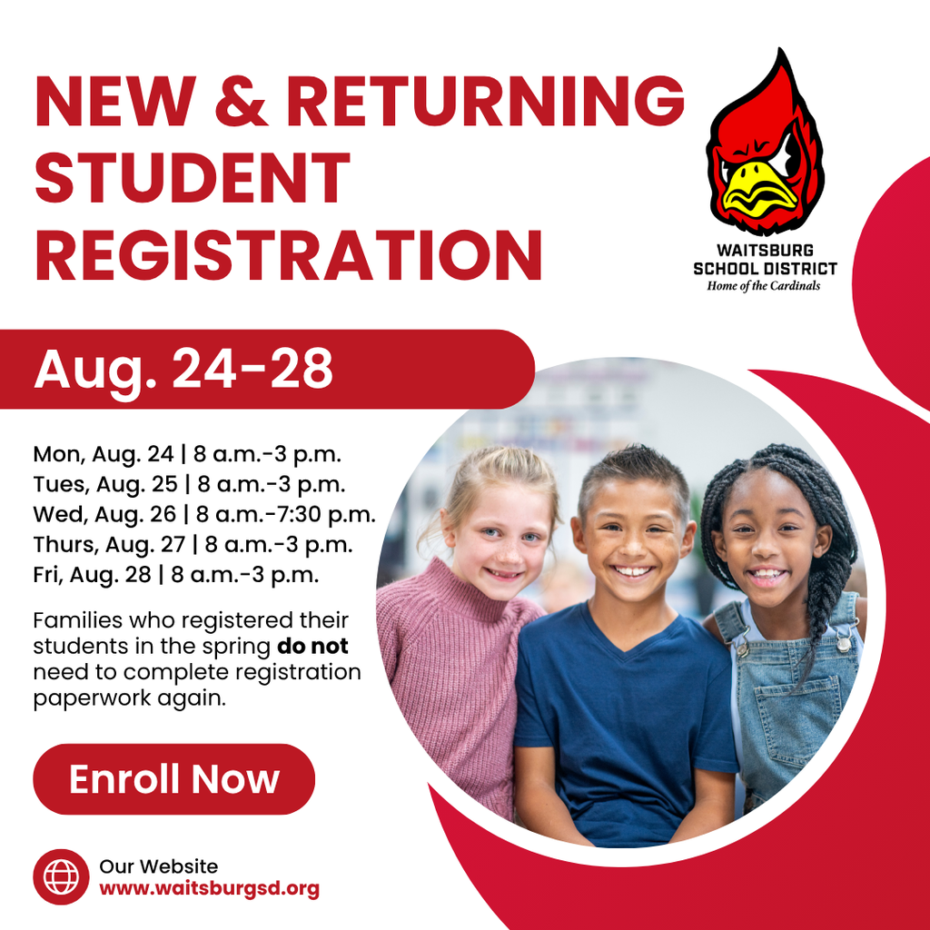 New and Returning Student Registration Aug. 24-28