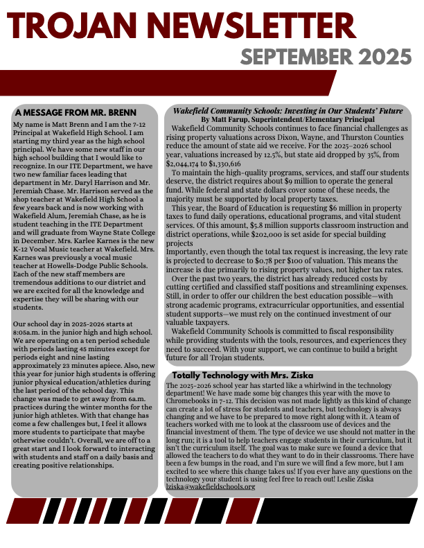 Trojan Newsletter - English, September 2025
