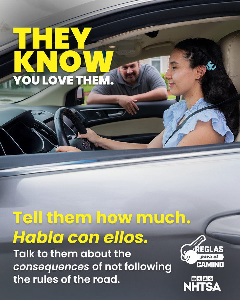 Your teen is watching how you drive. Set the right example — and the rules for the road.  🚘🔑